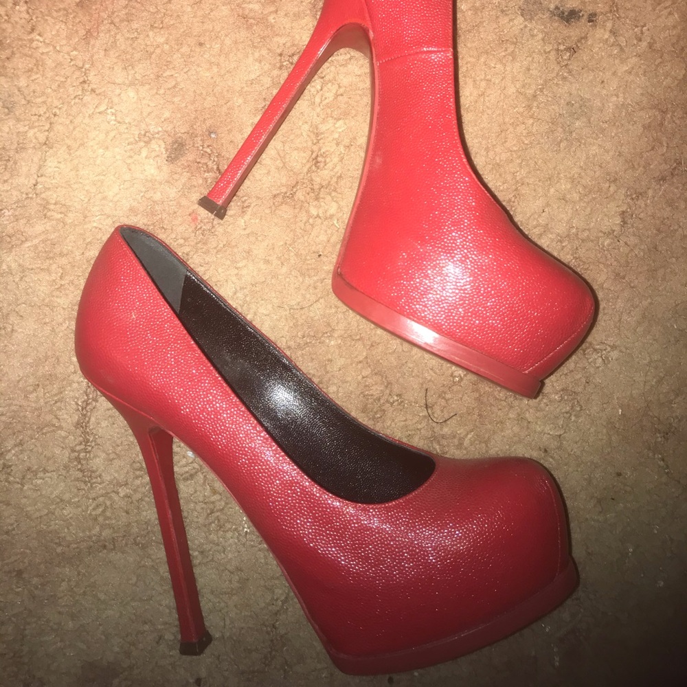 Ysl yves saint laurent blood red tribtoo size 39!